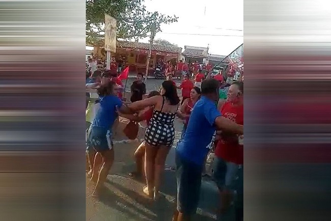VÍDEO: Briga Política Generalizada no Meio da Rua Vira Caso de Polícia no Sertão Paraibano
