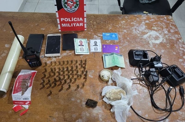 Polícia militar apreende drogas e munições em Itaporanga