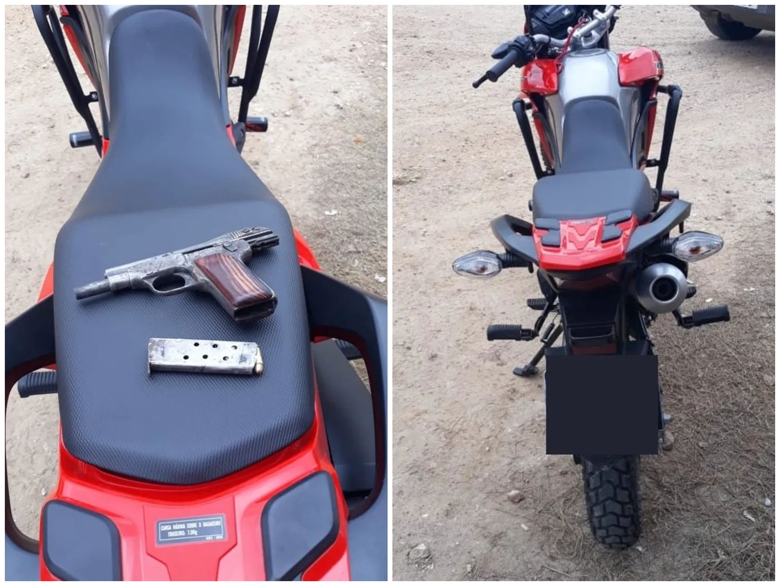 Polícia prende homem por roubo de moto e porte de arma, no Vale do Piancó