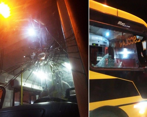 Ataque a ônibus escolar deixa motorista e estudante baleado na cidade de Santana de Mangueira