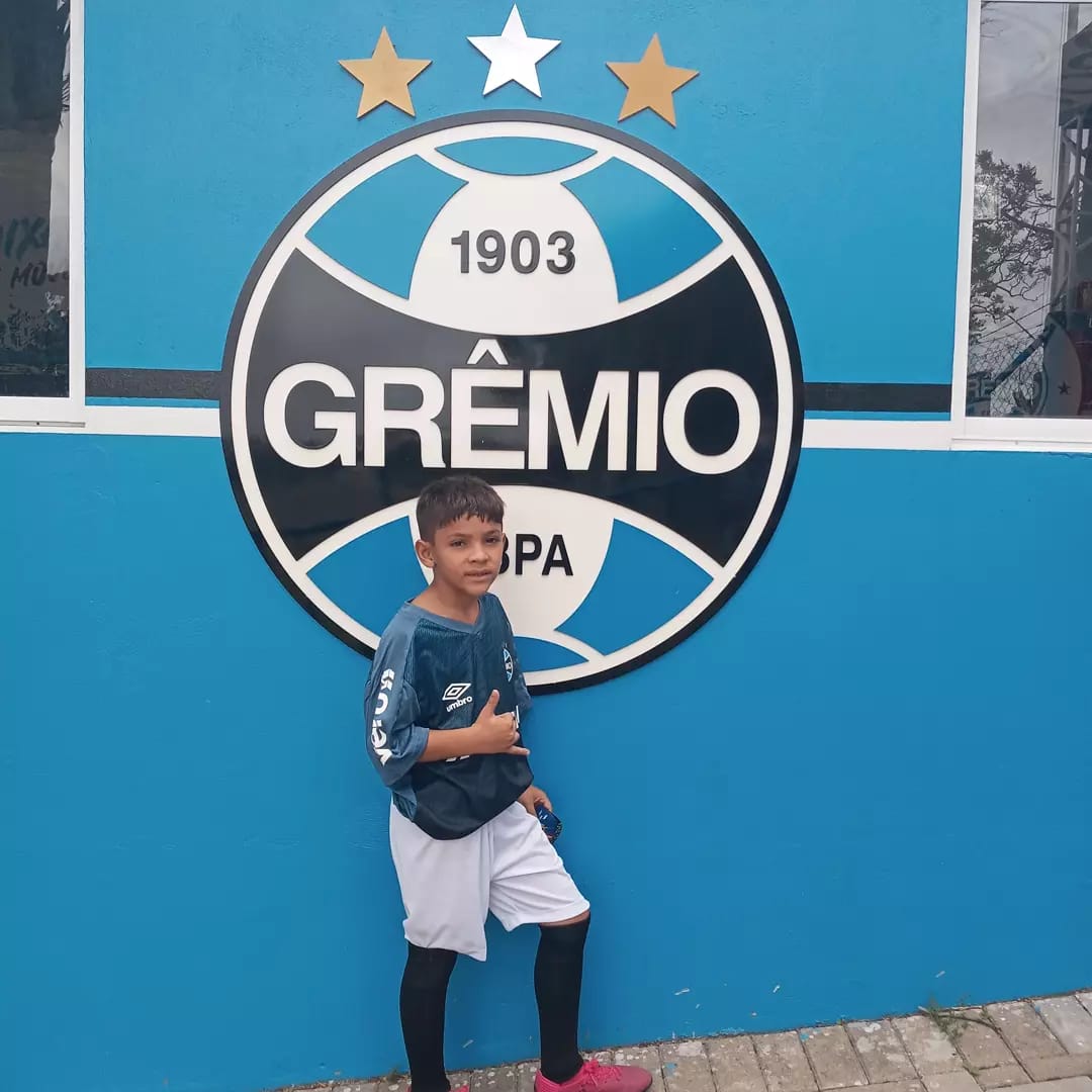 Garoto de Itaporanga é aprovado para jogar na base do Grêmio Futebol Porto Alegrense