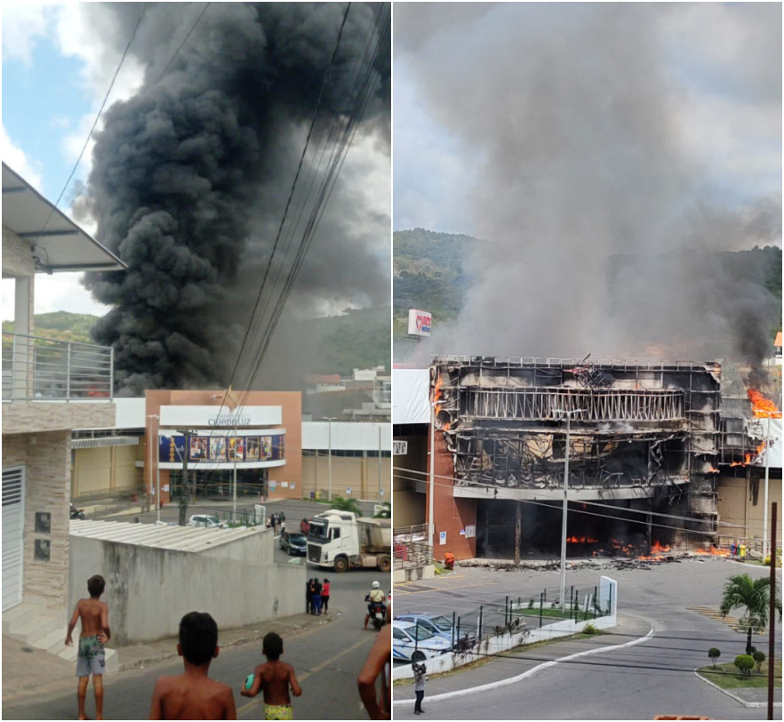 VÍDEO: Shopping em Guarabira é atingido por incêndio