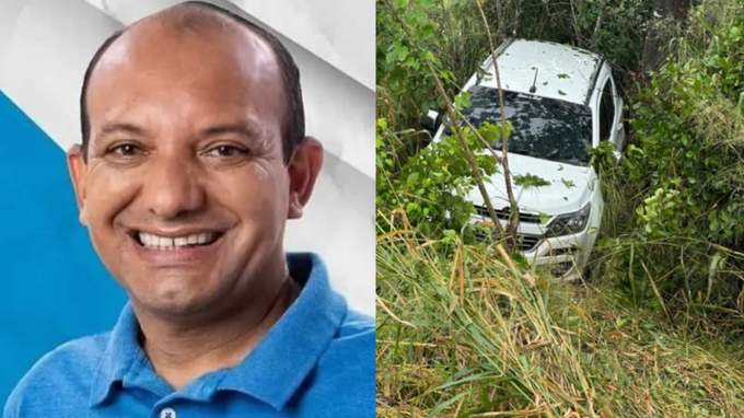 VÍDEO: Prefeito de São José de Caiana Manoel Moleque sofre acidente na BR-101 mas sai ileso