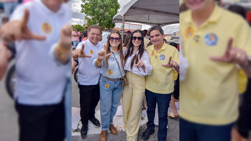 Murilo Galdino e Adriano participam de adesivaço em Pocinhos