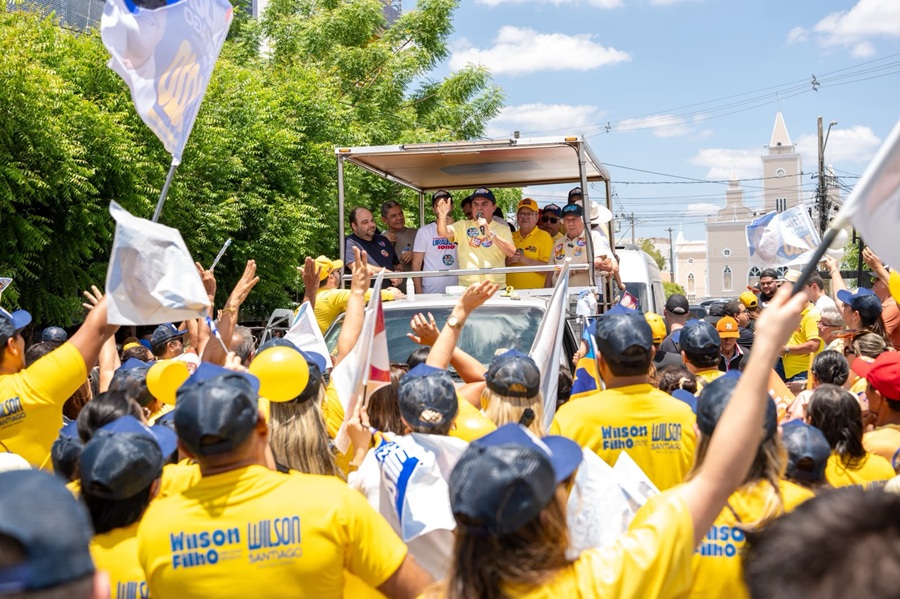 Wilson Santiago participa de caravana com Lucas, João e Nabor mostrando a força do Sertão paraibano